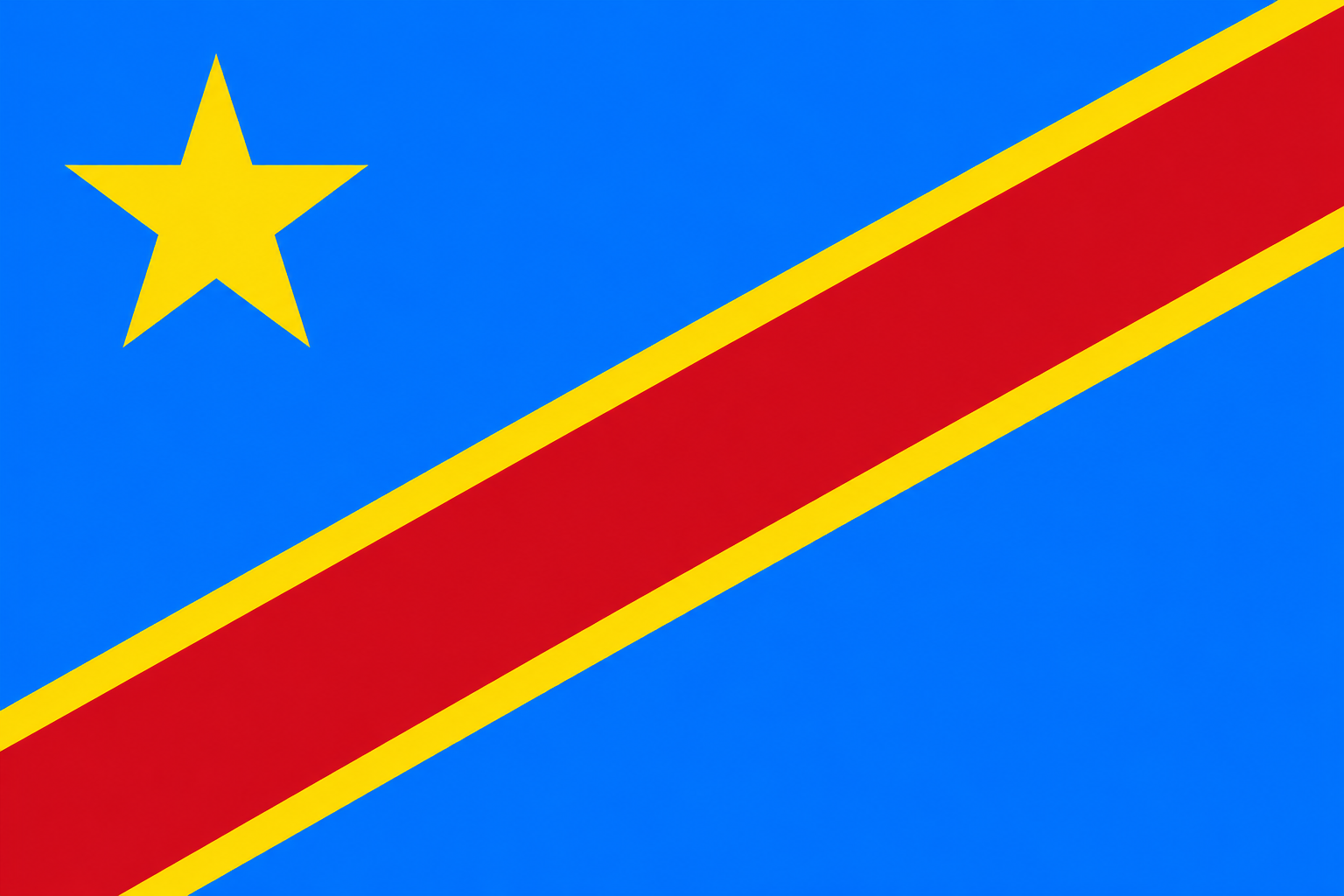 Drapeau de la République Démocratique du Congo